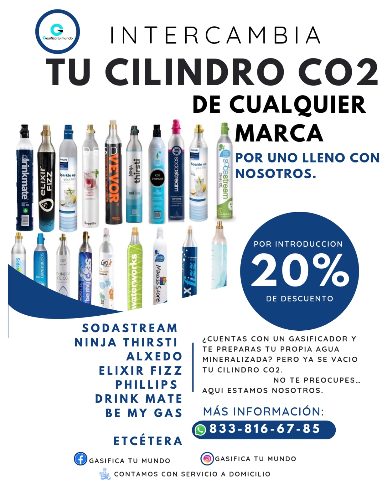Intercambio cilindro CO2